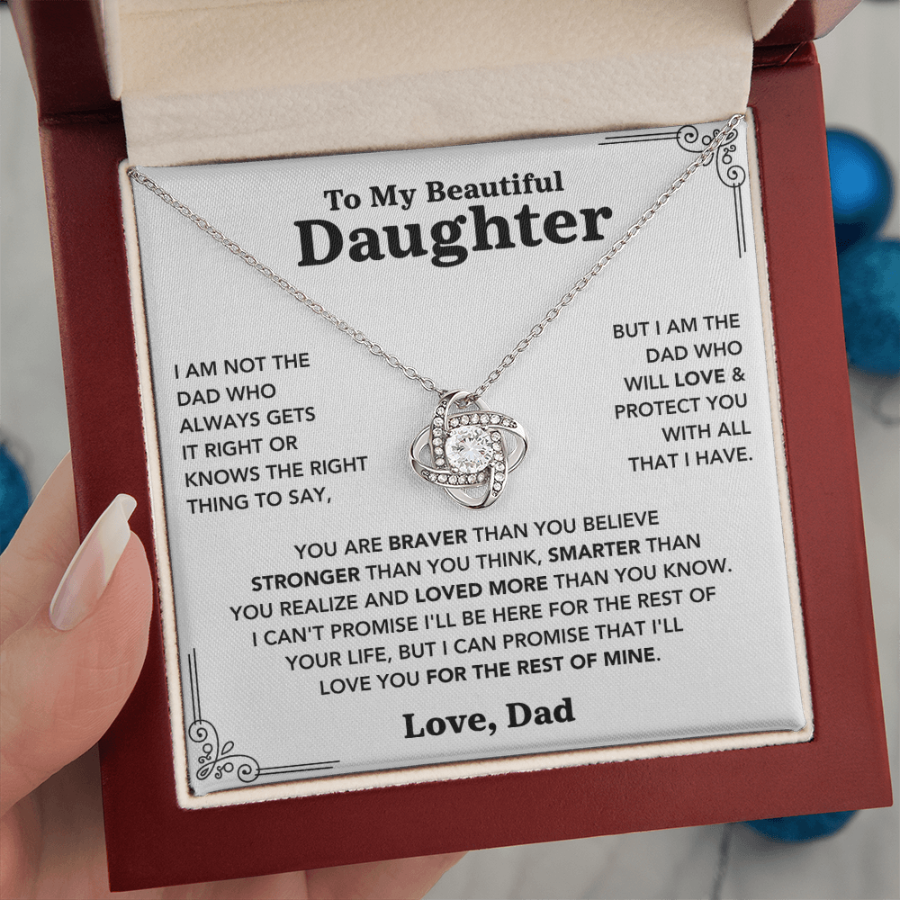 To My Daughter – Love Knot Necklace from Dad
