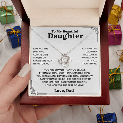 To My Daughter – Love Knot Necklace from Dad