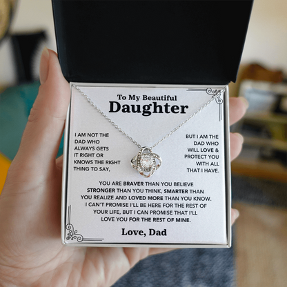 To My Daughter – Love Knot Necklace from Dad