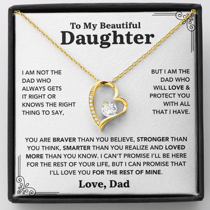 To My Daughter – Forever Love Necklace from Dad