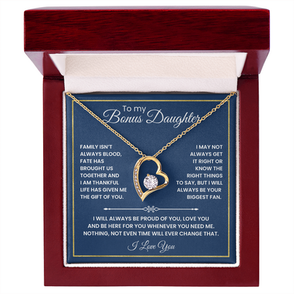 To My Bonus Daughter - "The Gift of You" Necklace