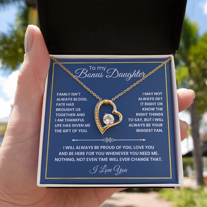 To My Bonus Daughter - "The Gift of You" Necklace